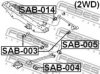 FEBEST SAB-003 Control Arm-/Trailing Arm Bush